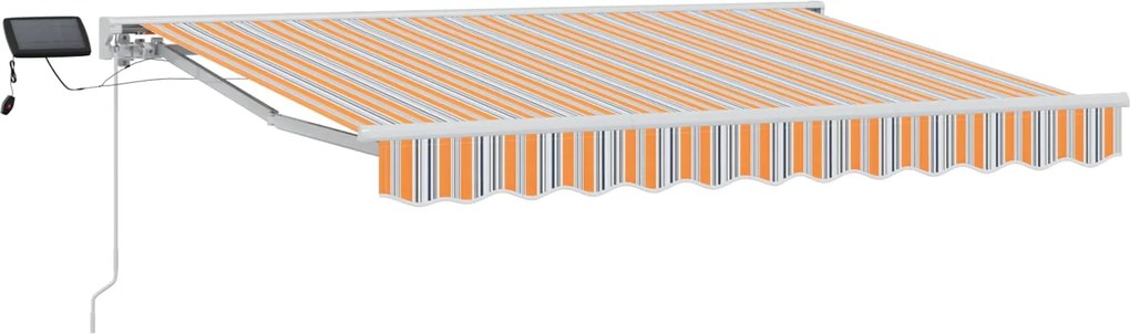 vidaXL Cadru manual de marchiză cu LED-uri 3 x 2,5 m