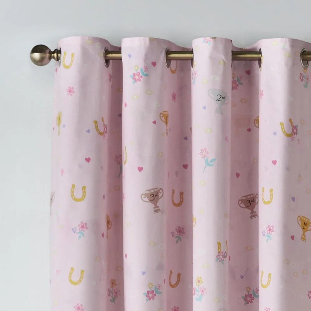 Draperii pentru copii crem 2 buc. 168x183 cm Happy Horses – Catherine Lansfield