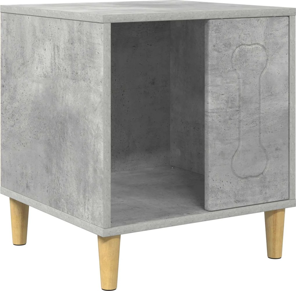 vidaXL Casă pentru câini Beton 44 x 42 x 49 cm Lemn compozit