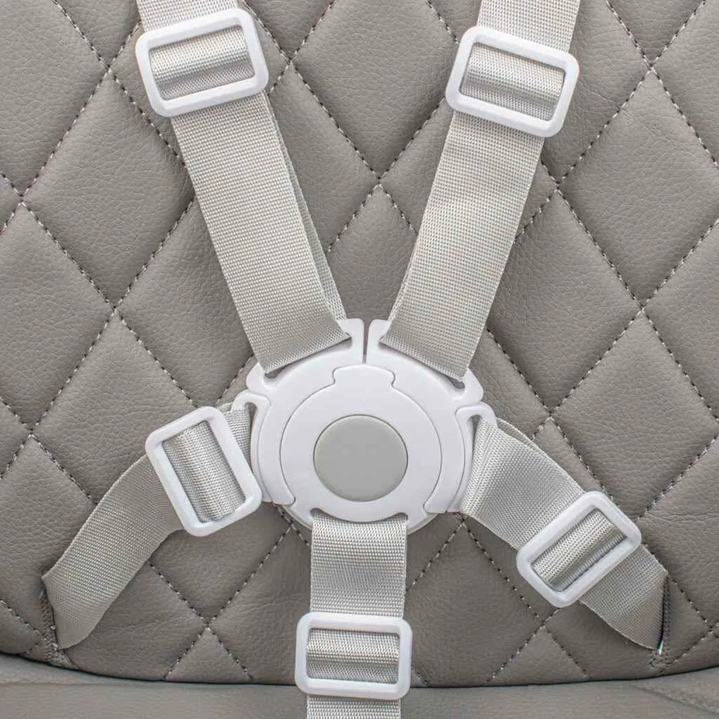 Scaun înalt Baby Mix Freja wooden, gri