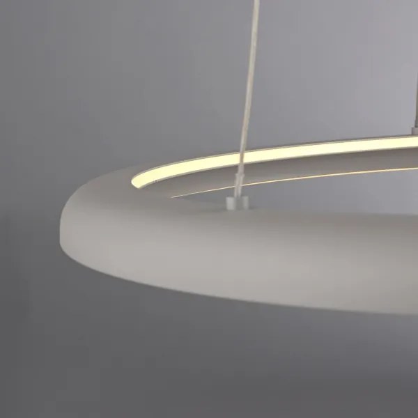 Schöner Wohnen QUILLO 15570-39-LED, lustră suspendată pe cablu, LED 36W, 230V, Ø60 cm, gri, compatibilă cu dimmer