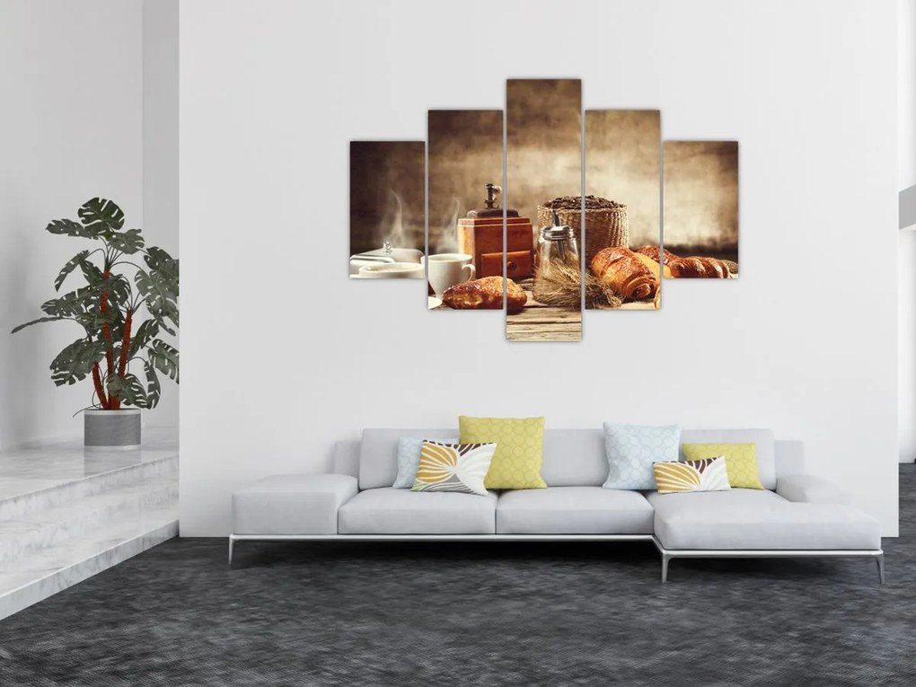Tablou - Cafea și mic dejun (150x105 cm)