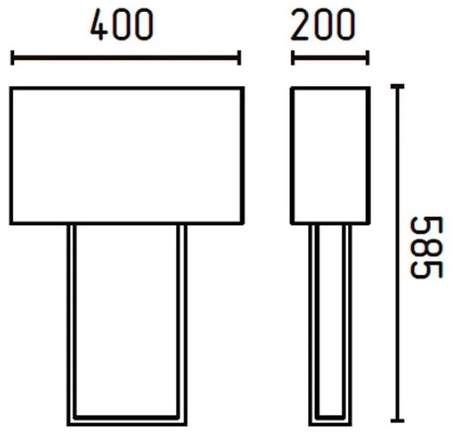 Veioza, lampa de masa H-58,5cm Vesper 29984