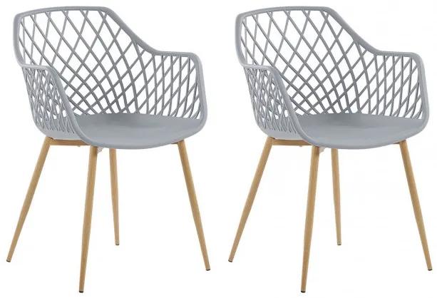 Set de 2 scaune Nashua, maro/gri, 50 x 51 x 86 cm