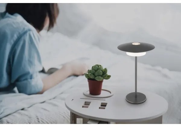 Globo 21024G-LED Lampă de masă reîncărcabilă cu control tactil KYLER LED/3W/3,7V 1800/2700/3000K gri