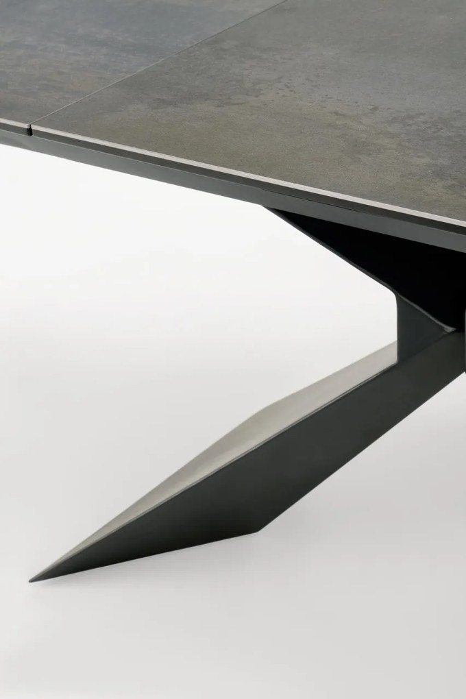 Masa extensibila Luciano marmura albastra/negru L180-230 cm