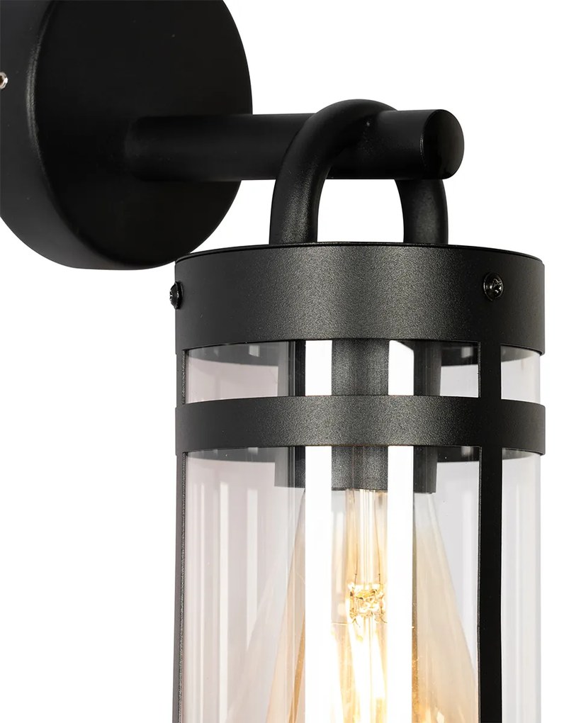 Lampă de perete inteligentă de exterior neagră IP44 incl. WiFi A60 - Ruben