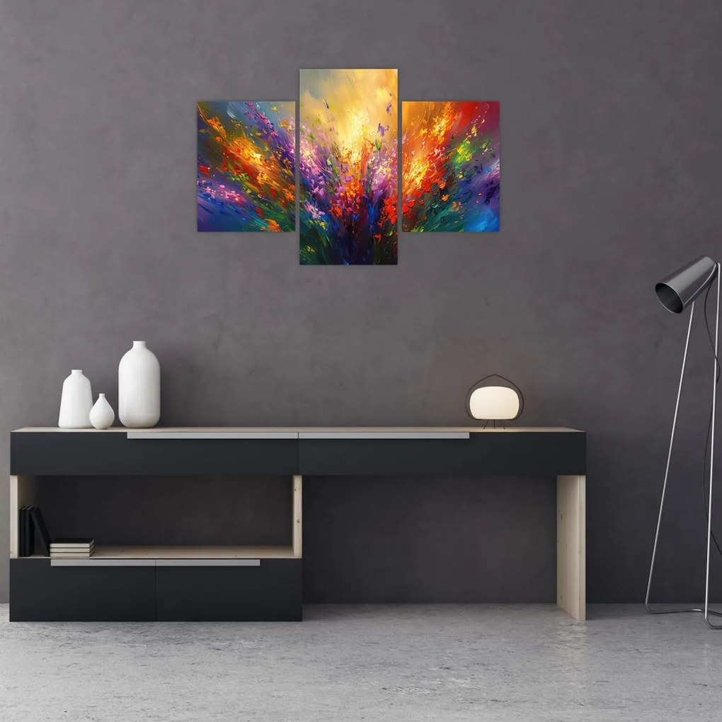 Tablou - Abstracție de flori (90x60 cm)