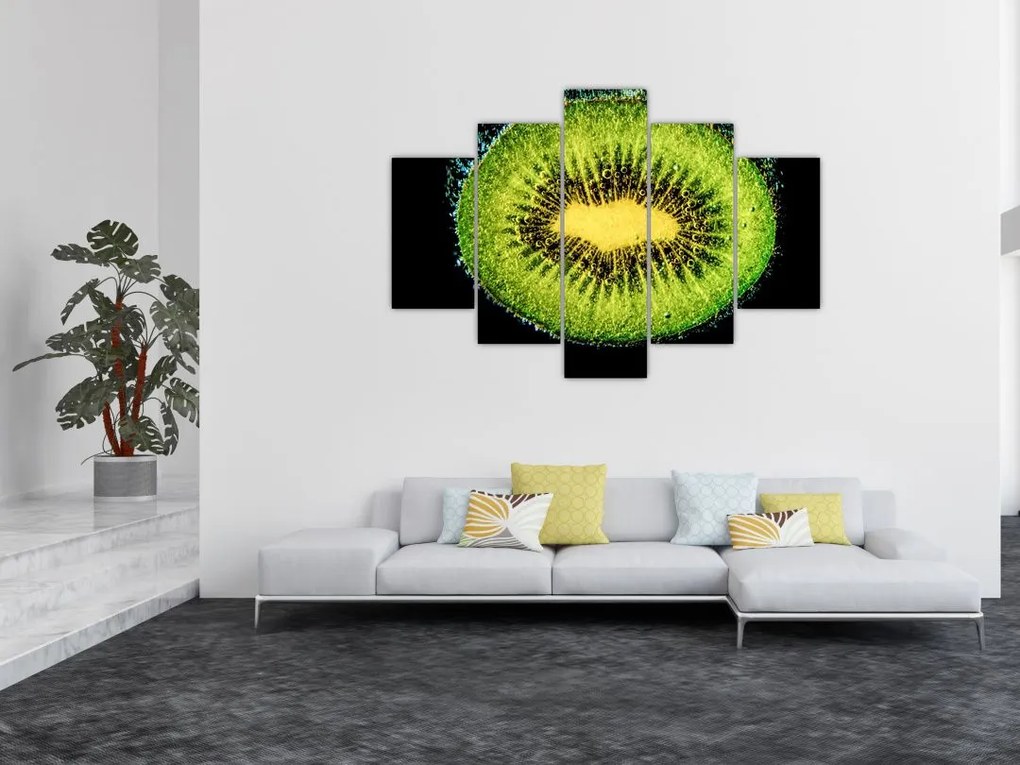 Tablou - detailu cu kiwi în apă (150x105 cm)
