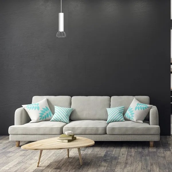 Lustră pe cablu DANTE 1xGU10/25W/230V albă/crom lucios