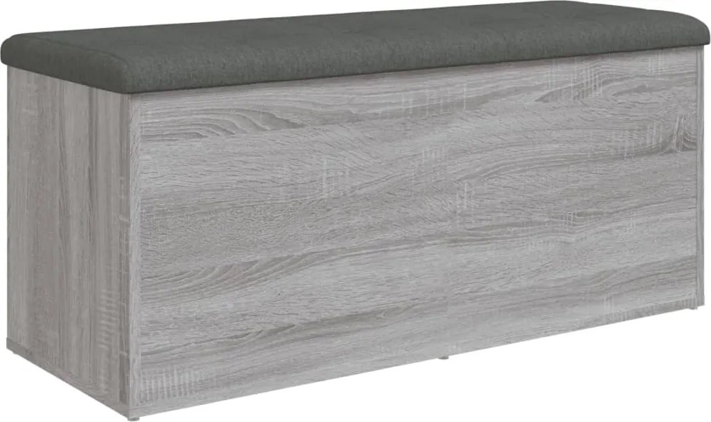 vidaXL Bancă de depozitare, gri sonoma, 102x42x45 cm, lemn prelucrat