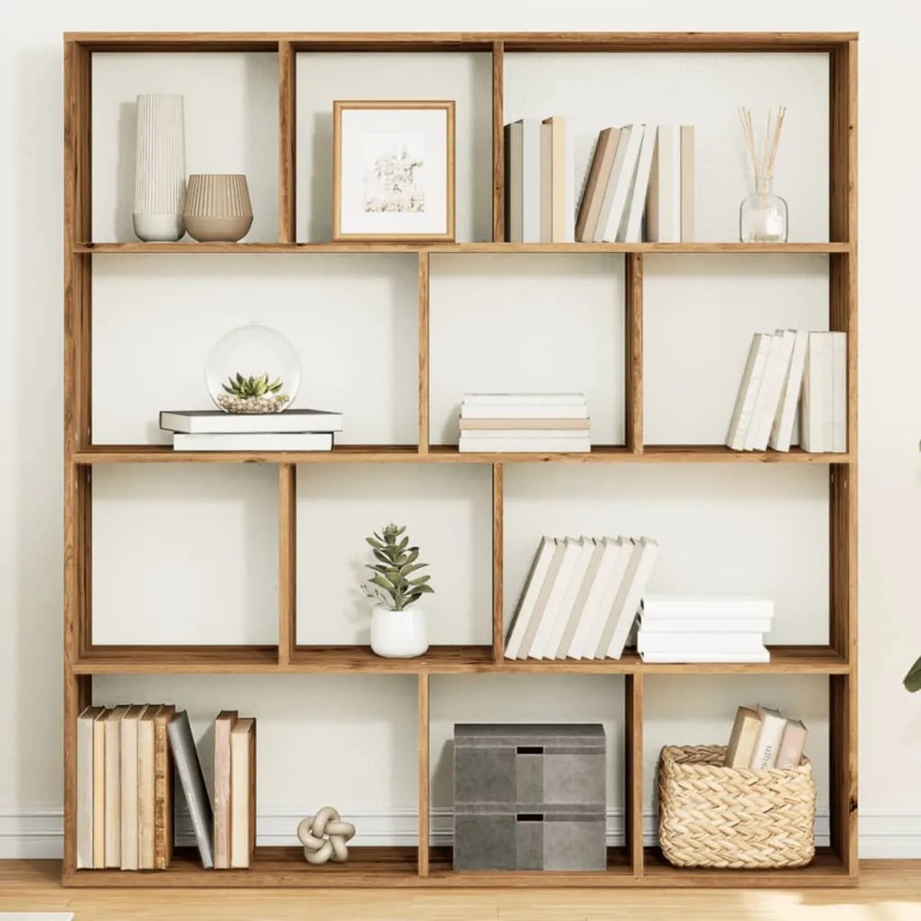 vidaXL Bibliotecă, stejar artizanal, 132x29x141,5 cm, lemn prelucrat