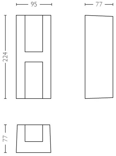 Aplică LED de exterior SHADOW 2xLED/4,5W IP44 Philips 17351/93/P0