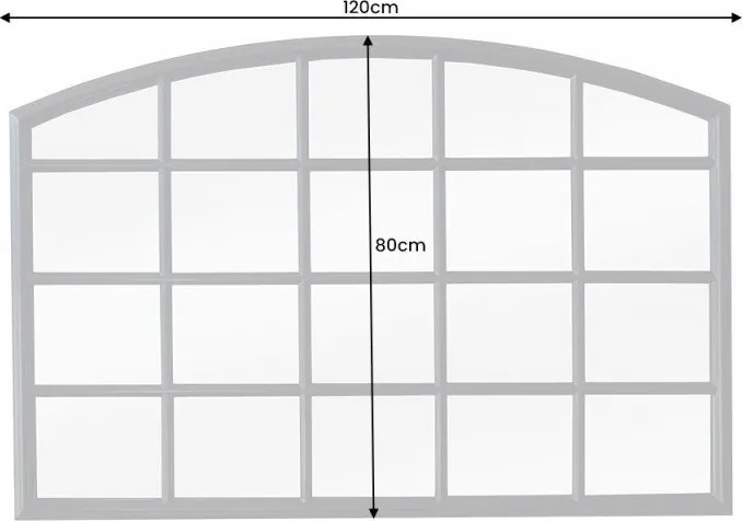 Oglinda decorativa design fereastra Paris 120cm negru