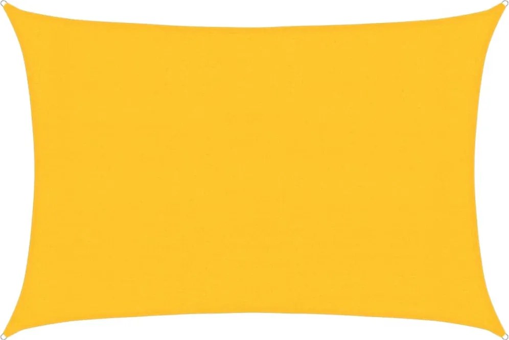 vidaXL Pânză parasolar, galben, 3x5 m, HDPE, 160 g/m²