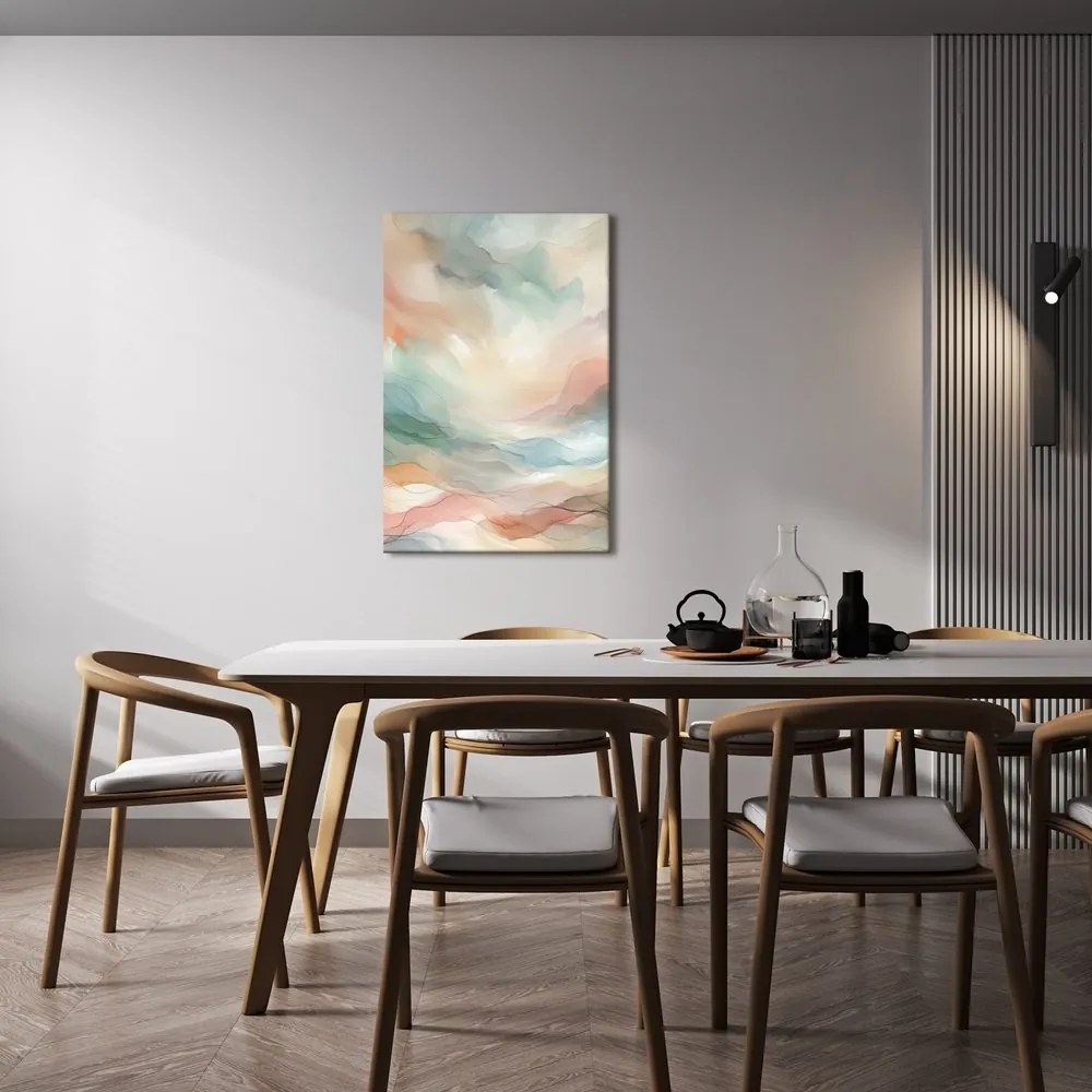 Tablou valuri pastelate delicate