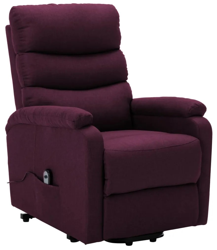 321243 vidaXL Fotoliu rabatabil cu ridicare pe verticală, violet, textil
