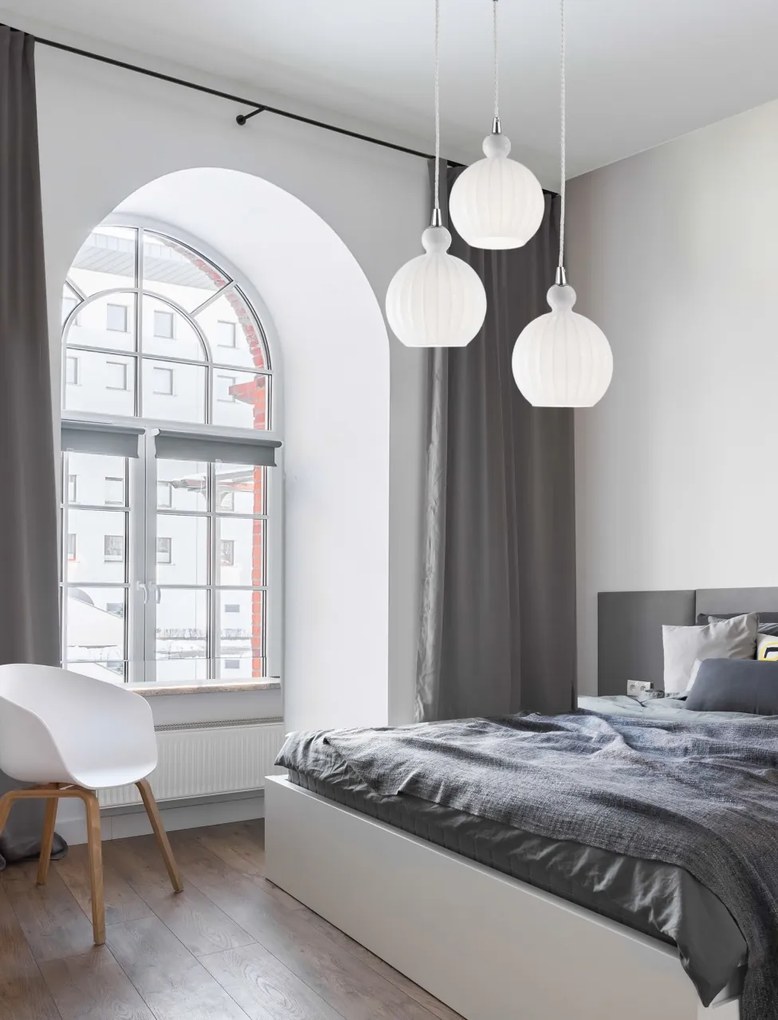 Lustra cu 3 pendule design modern Odell alba NVL-9190882