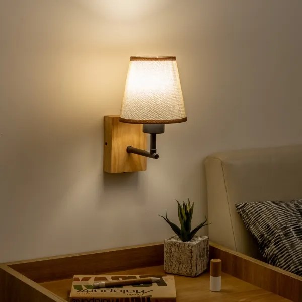 Lampă de perete Brilagi NUBILA WOOD 1xE27/25W/230V stejar/maro