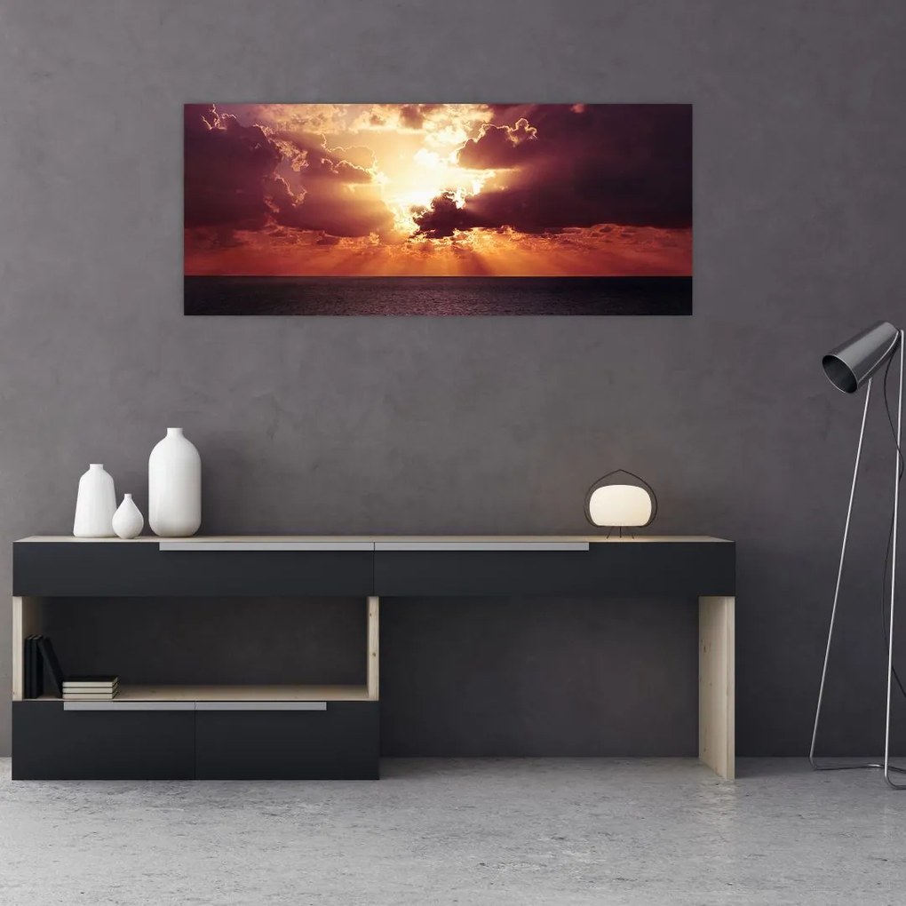 Tablou cu soarele după nori (120x50 cm)