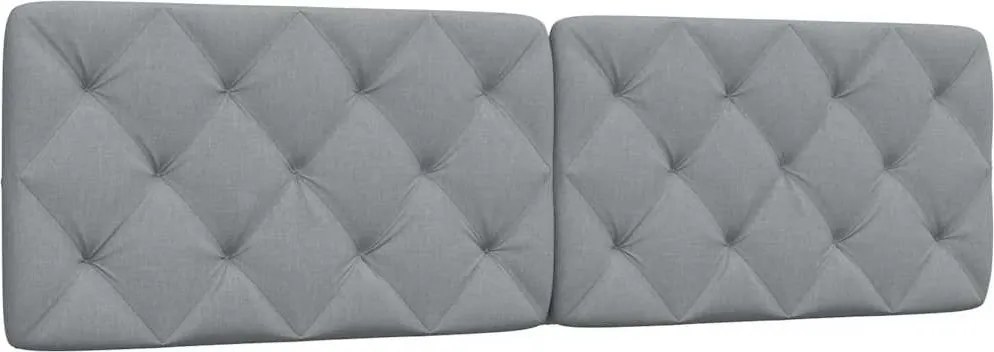 vidaXL Pernă tăblie de pat, gri deschis, 180 cm, material textil