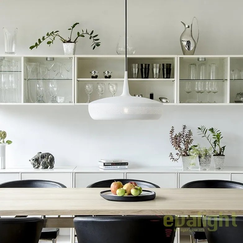 Abajur metalic design retro Clava Dine, Matt White