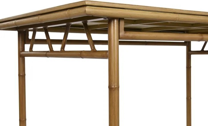 Set dining exterior din aluminiu și stofă, masă și 4 scaune, bej, "Ceylon"