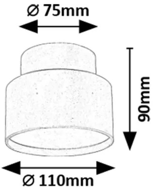 Rabalux 71324 - Plafonieră OVIDIA LED/16W/230V 3000K albă