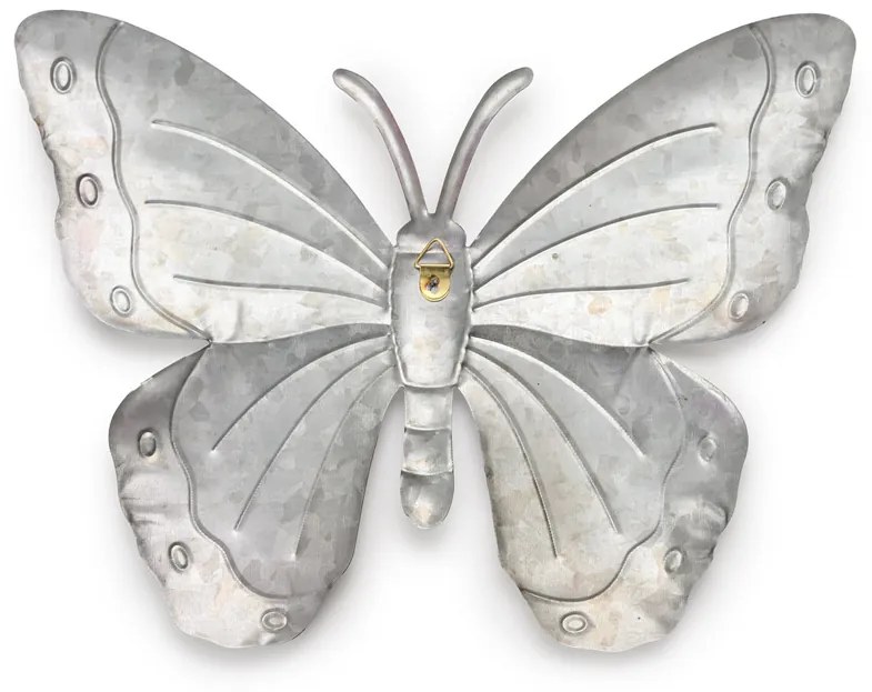 Decoratiune de perete din metal fluture BUTTERFLY 30 cm - diverse culori Culoare: Albastru