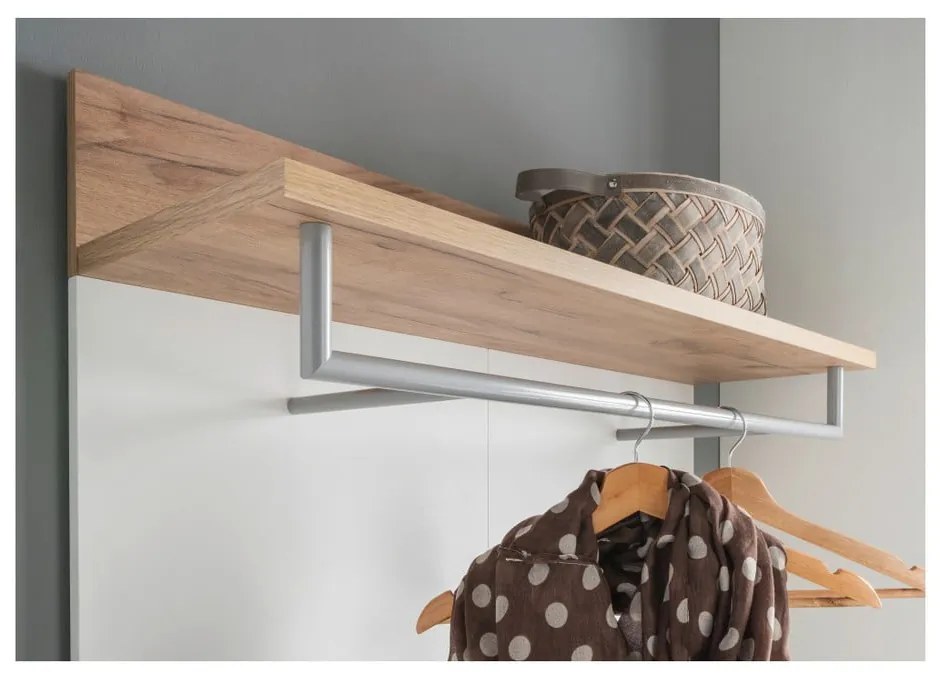 Panou de agățat diverse alb/în culoare naturală cu aspect de lemn de stejar Topix – Germania