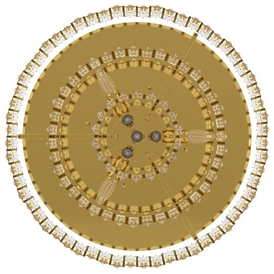 Plafonieră CALMEILLES 10xE14/25W/230V d. 63 cm Eglo 39611