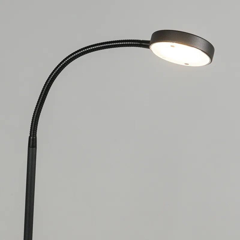 Lampă de podea modernă neagră cu LED reglabil - Trax