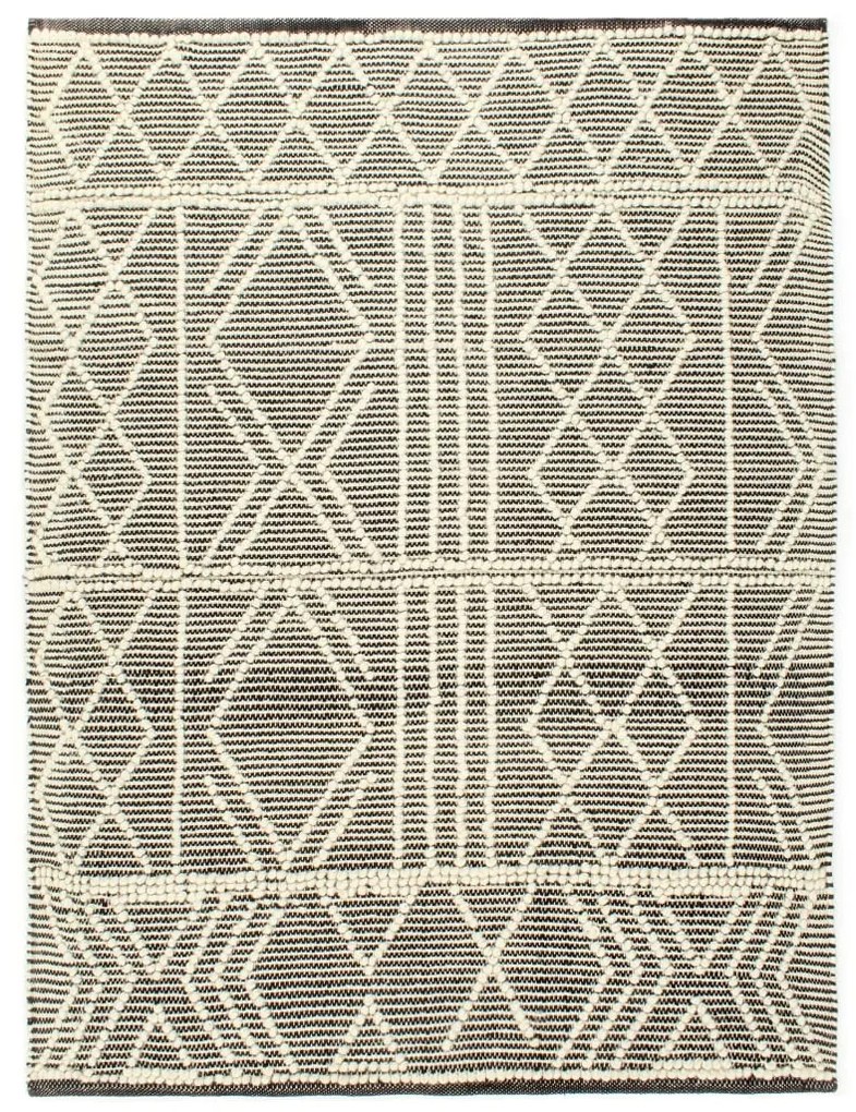 Covor lana tesut manual, negru alb, 140 x 200 cm 140x200 cm