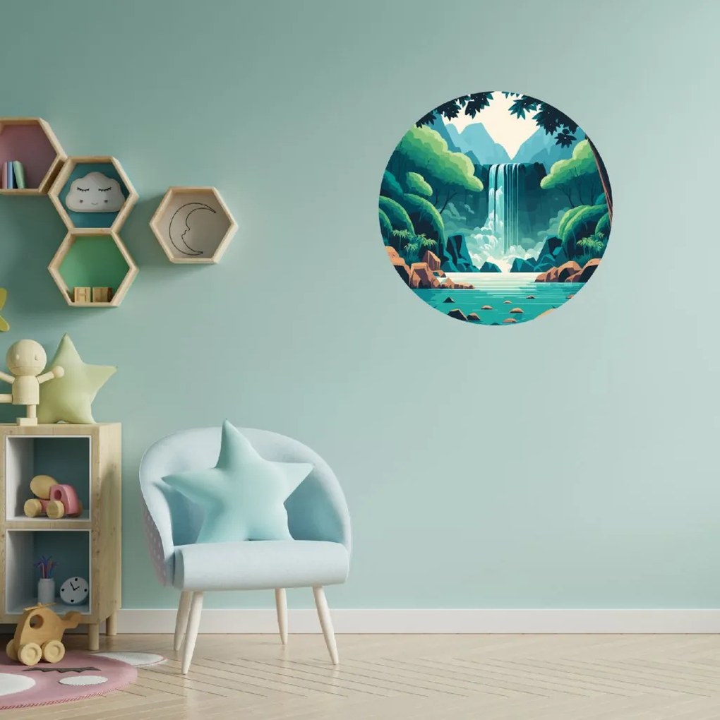 PIPPER. Autocolant circular de perete „Cascadă” mărimea: 60cm
