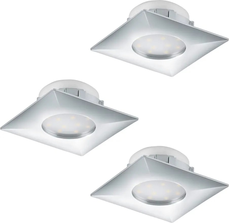 Eglo 95802 - Set 3x spoturi LED încastrate PINEDA LED/6W/230V