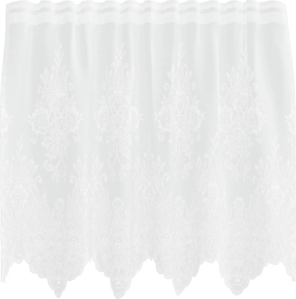 vidaXL Cortină din Dantelă cu perdele Alb 100 x 150 cm Poliester