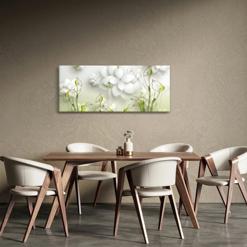 Tablou cu flori (120x50 cm)