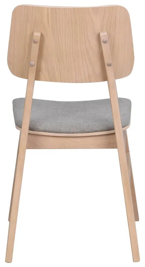 Scaun de dining cu șezut gri deschis Rowico Nagano, maro deschis