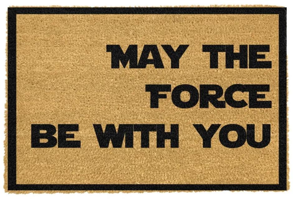 Covoraș intrare din fibre de cocos Artsy Doormats May The Force Be With You, 40 x 60 cm
