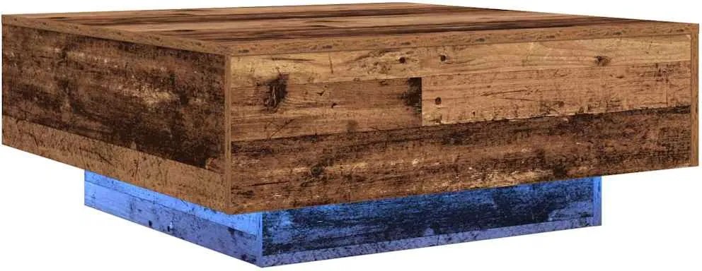 vidaXL Masă de cafea Lemn vechi și albastru 80 x 80 x 31 cm