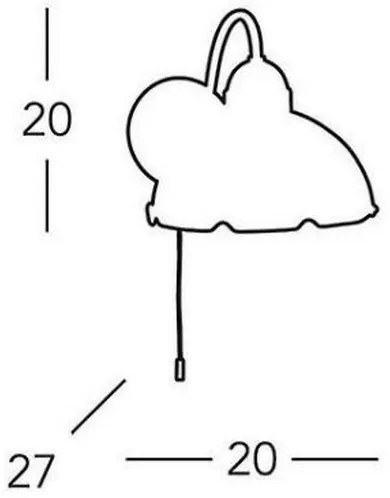Aplică Kolarz 731.61.73 NONNA 1xE27/75W/230V