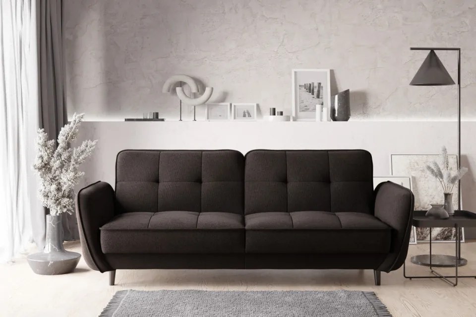Canapea tapitata, extensibila, cu spatiu pentru depozitare, 220x83x90 cm, Bellis 01, Eltap (Culoare: Gri / Gojo 5)