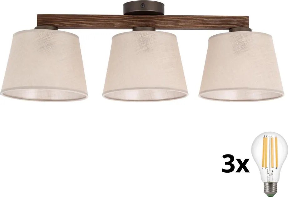 BRILAGI - LED Lustru aplicat LATTE 3xE27/15W/230V pin/bej