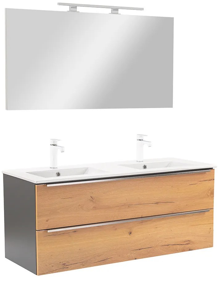 Mobilier complet de baie Vario Trim 120 antracit-stejar