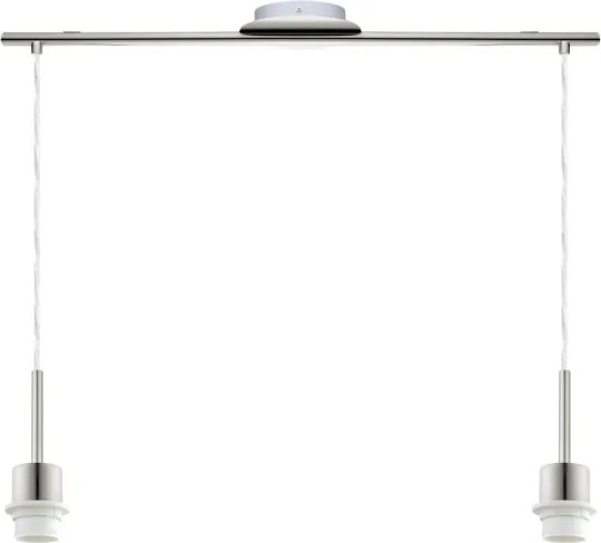 BRILAGI - Lustră LED suspendată pe cablu RETRO GLASS 2xE27/60W/230V crom mat/transparent