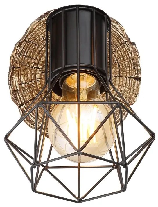Aplica de perete design industrial PRISKA negru
