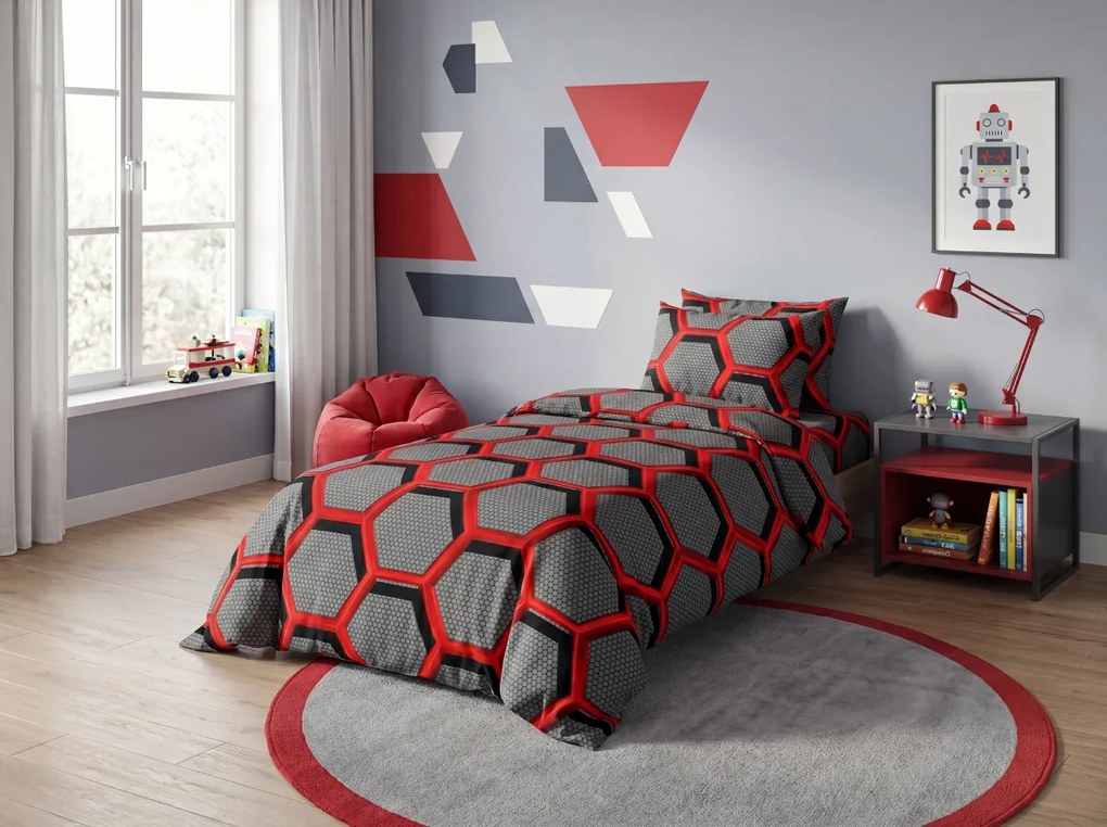 Lenjerie de pat din microfibra Culoare gri, ZORINO Dimensiune lenjerie de pat: 2 buc 70 x 80 cm | 160 x 200 cm