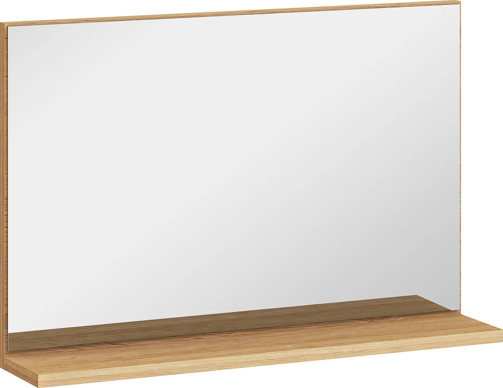 kleankin Oglindă de Baie Modernă cu Poliță 60x12x40 cm, Lemn | Aosom Romania