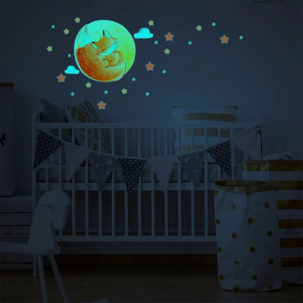 Autocolant de perete pentru copii 30x30 cm Dreamy Fox – Ambiance