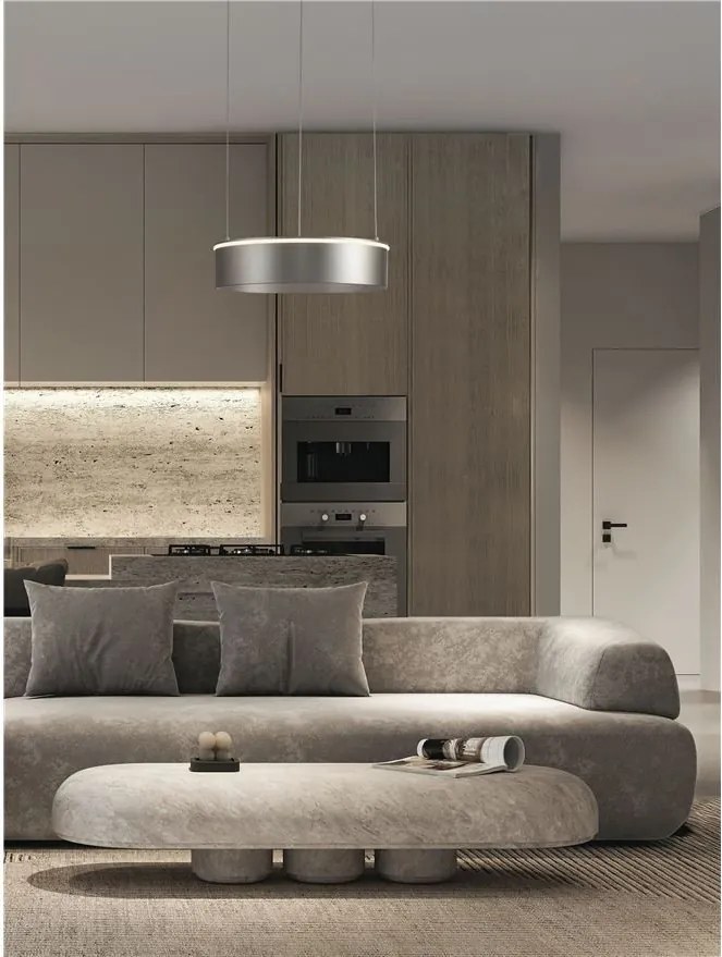 Lustra LED design circular OLIVIA nickel D-40cm